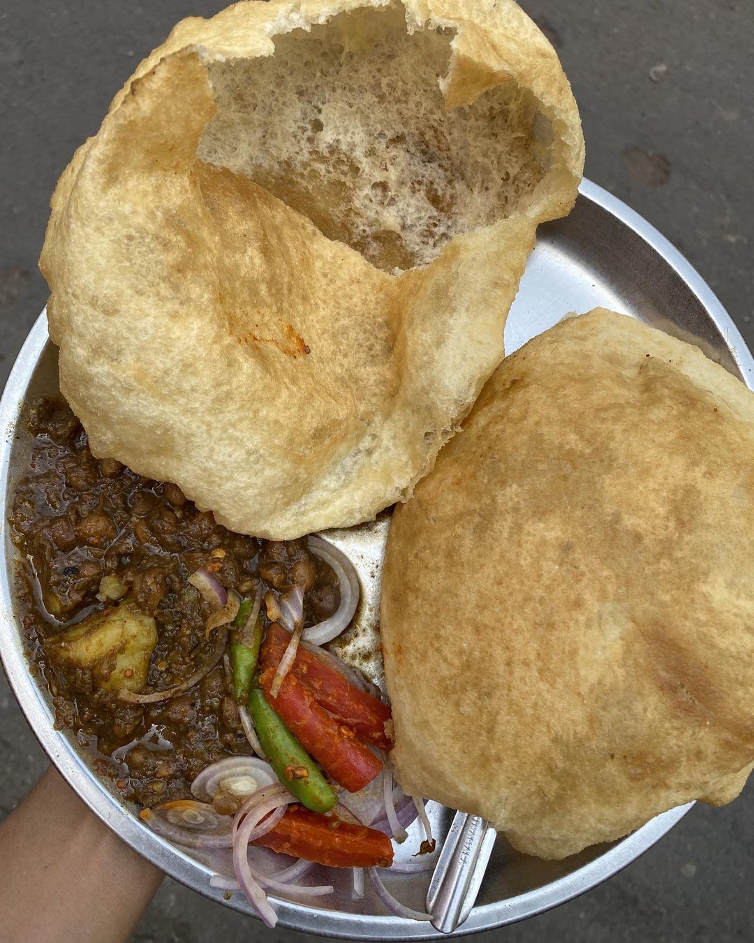 Chole bhature platter by Al-Hamza Caterers